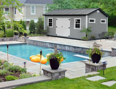 signature oakdale pool storage shed